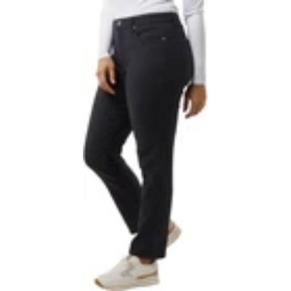 32 Degrees Women's Size M Black Mid-Rise Straight Leg Stretch Jean Pull on N0159 - Picture 2 of 13